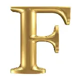 چاپ قاب موبایل و گوشی عکس تجملی و گرانبهای طلایی از حرف F باکیفیت اچ د‌ی مناسب ویندوز