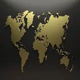 چاپ قاب موبایل و گوشی بک گراند ایده‌آل و درخشان از نقشه جهانی برای دسکتاپ 