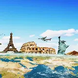 چاپ قاب موبایل و گوشی عکس لایه باز تور گردشگری برای بک گراند فوتوشاپ