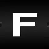 چاپ قاب موبایل و گوشی دانلود تصویر دو قسمتی مفهومی F سفید رنگ در زمینە مشکی