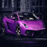 چاپ قاب موبایل و گوشی نمای تحسین برانگیز از ماشین Lamborghini به رنگ بنفش براق