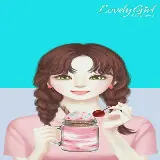 چاپ قاب موبایل و گوشی عکس استوک و جالب توجە از دختری با موهای شکلاتی در حال خوردن آیس پک