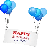 چاپ قاب موبایل و گوشی عکس گرافیکی از کارت HAPPY BIRTHDAY با تم آبی قشنگ