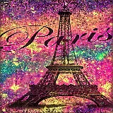 چاپ قاب موبایل و گوشی والپیپر اکلیلی و رنگارنگ برج ایفل PARIS برای گوشی آیفون 