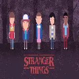 چاپ قاب موبایل و گوشی عکس کارتونی کاراکتر های سریال چیزهای عجیب stranger things برای ویندوز 11