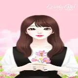 چاپ قاب موبایل و گوشی تازە‌ترین پوستر دخترانە از دختر مو قهوەای خوش حالت با گلهای صورتی در دستانش