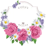 چاپ قاب موبایل و گوشی کادر گل دار خوشرنگ برای نوشتن اسم عروس و داماد
