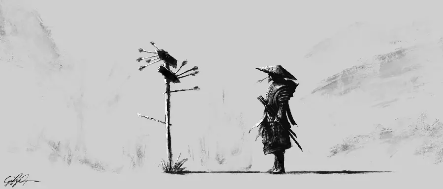 دانلود عکس سامورایی برای کشیدن خفن ترین نقاشی سیاه قلم