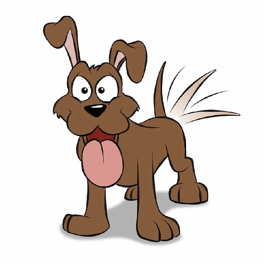 تصویر سگ کارتونی قهوه‌ای برای نقاشی بچه ها 1402 