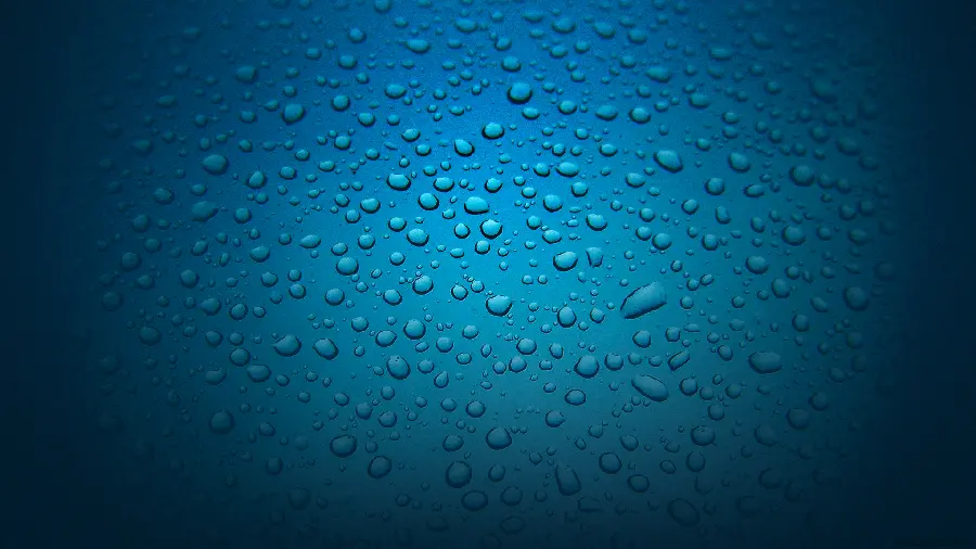 تصویر قطرات باران با زمینه آبی به عنوان Background