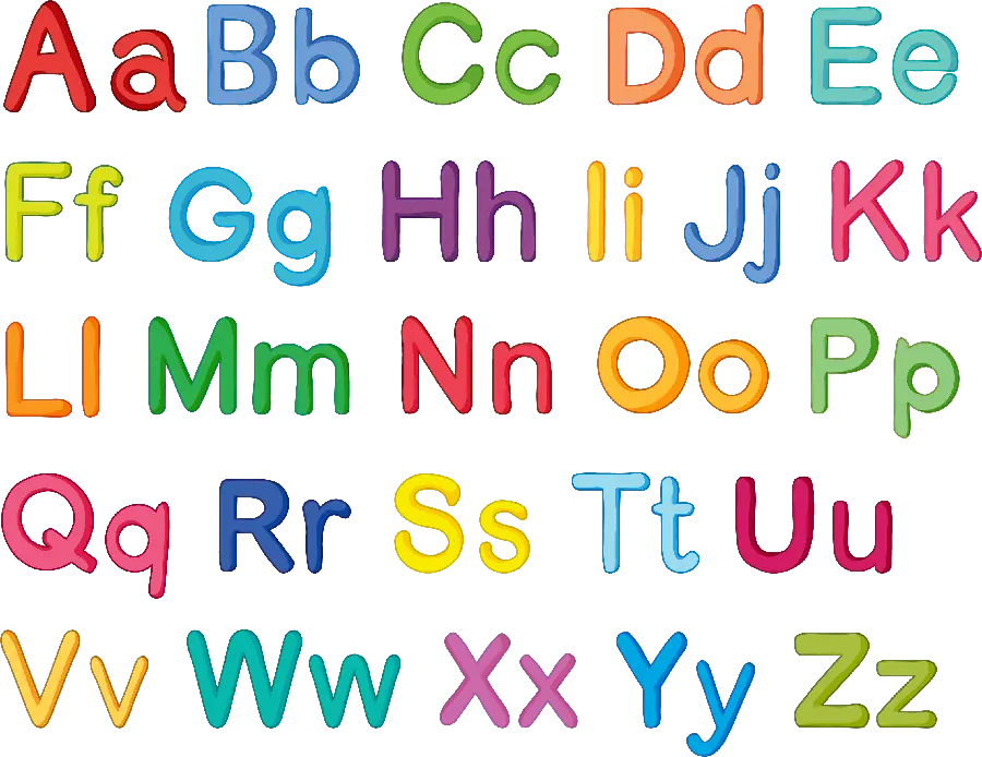 عکس حروف انگلیسی رنگین کمانی