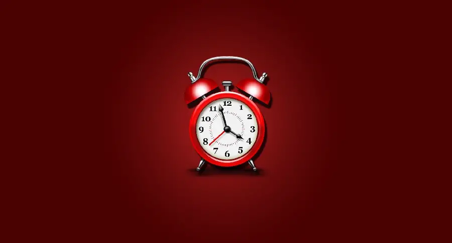 تصویر گرافیکی فوق العاده جذاب ساعت قرمز