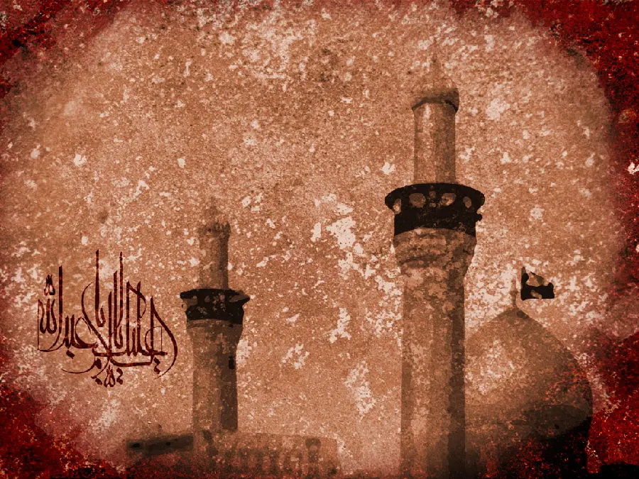 بک گراند غمگین کربلا با تم رنگی کرم مناسب ادیت پوستر محرم