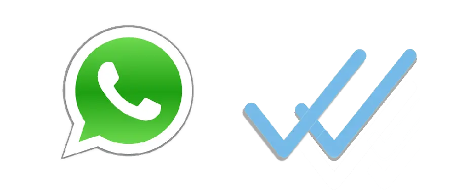 دو تیک آبی واتساپ دور بریده شده بدون پس زمینه با کیفیت