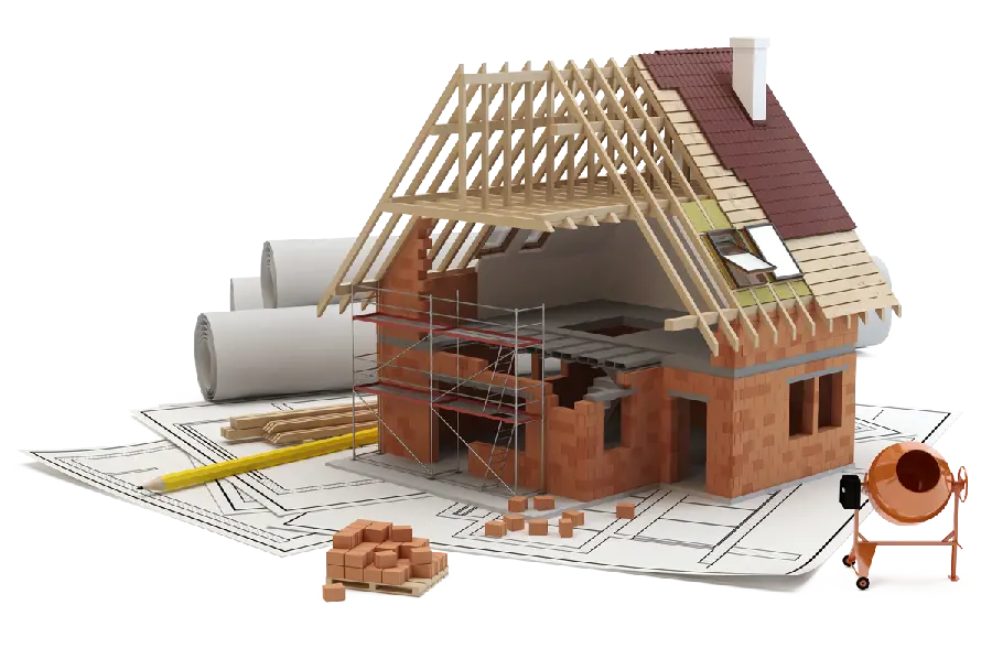 عکس PNG خانه در حال ساخت با کیفیت بالا
