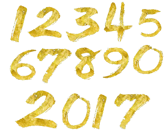 عکس نوشته اعداد ریاضی با رنگ طلایی
