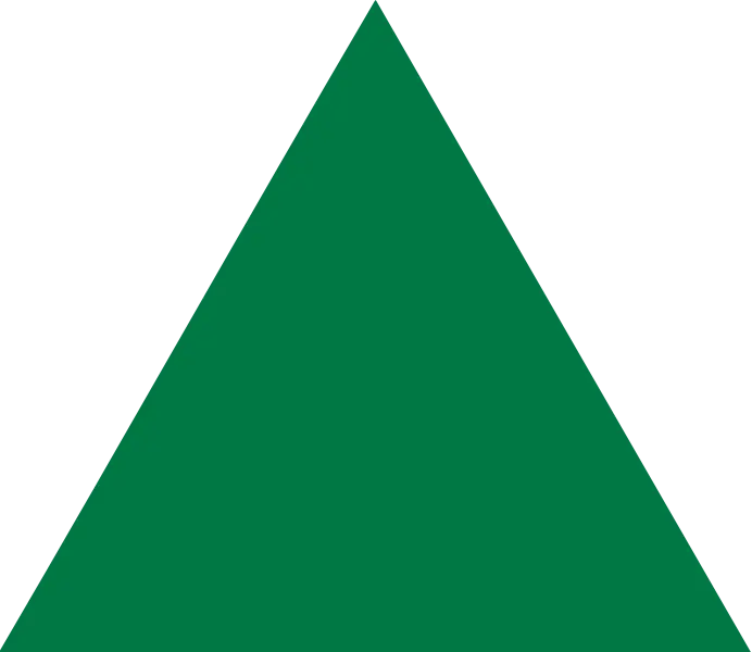 تصویر دوربری شده png از مثلت سبز پررنگ ساده کاربردی