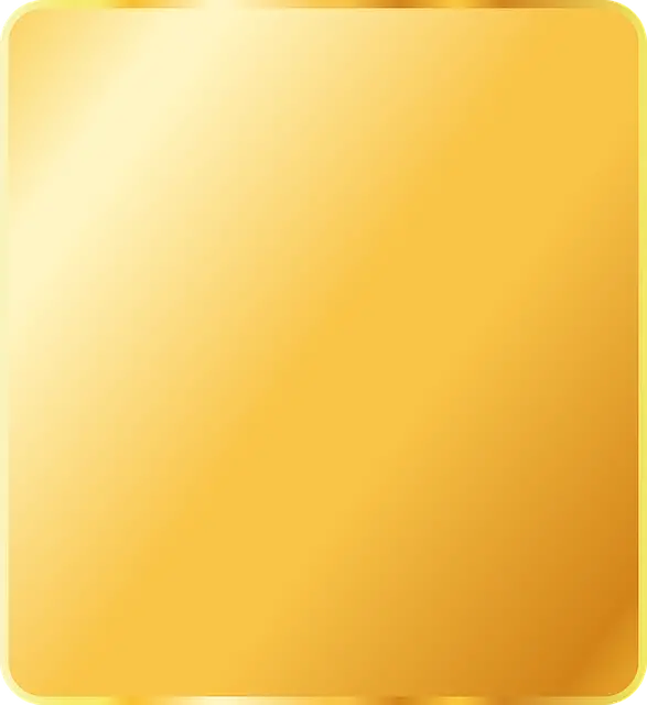 تصویر مربع توپر و از جنس طلایی برای لوگو دور بریده شده PNG