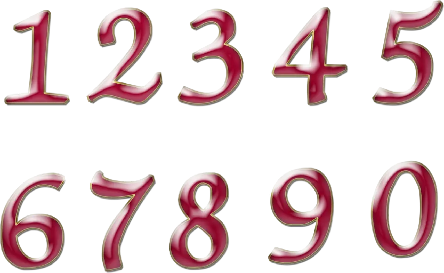 تصویر اعداد ریاضی قرمز با کیفیت بالا برای چاپ