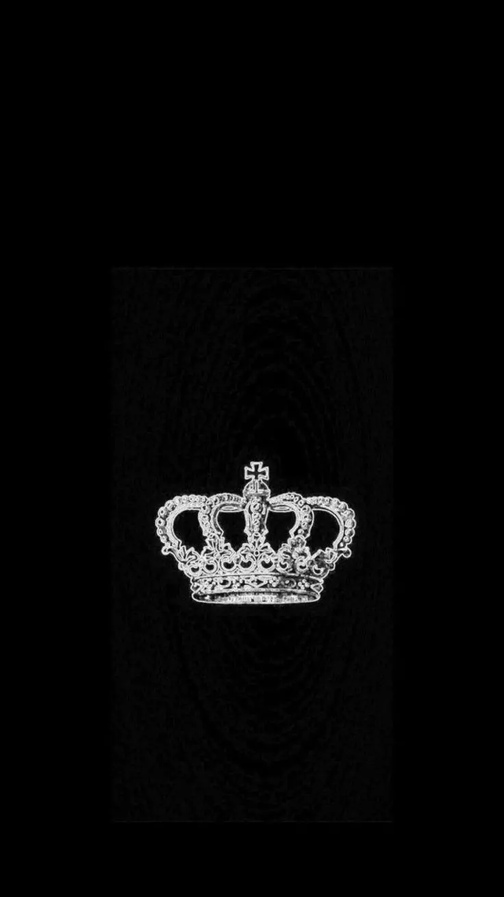 والپیپر مشکی تاج دار King مناسب زمینه چت شبکه های اجتماعی