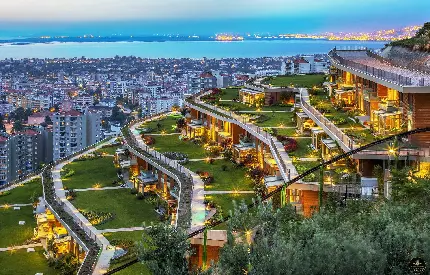 زیباترین عکس ترکیه ازمیر با منظره لاکچری هتل شیک و خفن