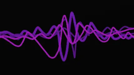 دانلود عکس از امواج صوتی نقاشی شده با قلم دیجیتالی بنفش 