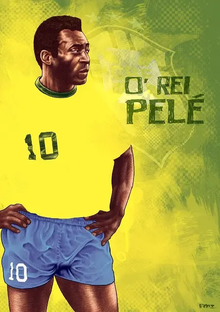 تصویر زمینه پله با لباس زرد تیم ملی برزیل