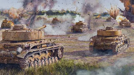 نقاشی فوق العاده پربازدید تانک های جنگی برای الگو گرفتن