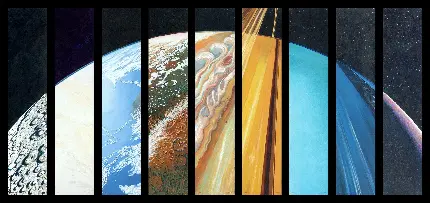 دانلود Wallpaper چندتکه از منظومه شمسی با پلوتون