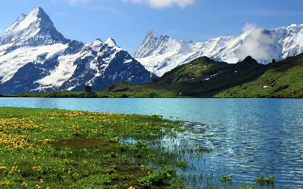 عکس زیبای دریاچه ی فصلی سوئیس