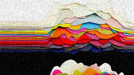عکس اولترا اچ دی لایه های رنگارنگ روی هم به عنوان Wallpaper 