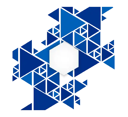 خوشگل ترین png مثلثی آبی کارشده مخصوص ساخت لوگو