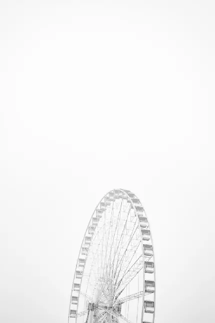 والپیپر مینیمال فوق العاده زیبا چرخ و فلک رنگ سفید برای موبایل
