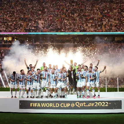 عکس جشن پیروزی تیم آرژانتین در در جام جهانی قطر 2022