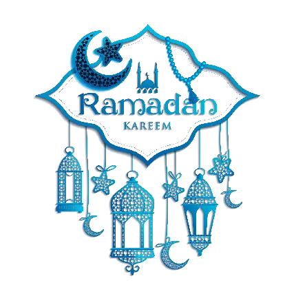 دانلود تصویر دوربری ماه رمضان آبی با فرمت png 