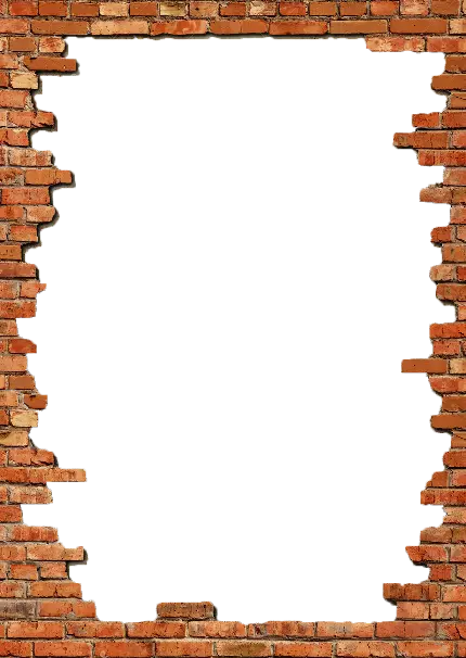 چاپ پوستر کادر دیوار آجری بدون پس زمینه با فرمت png برای ادیت عکس و متن