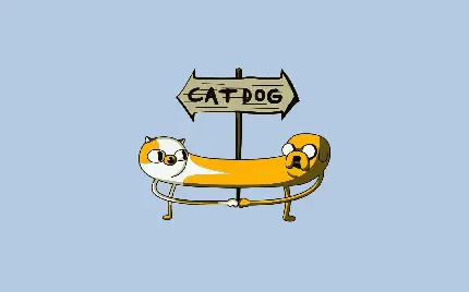 نقاشی محبوب از گربه سگ انیمیشنی با عنوان Cat Dog