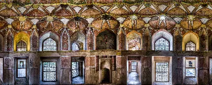 تصویر تاریخی ایران کاخ هشت بهشت نمادی از معماری قاجاری