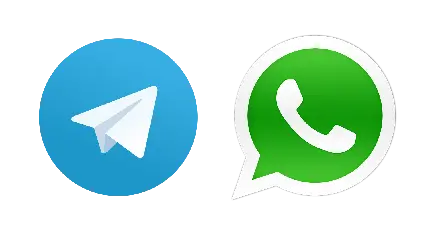 لوگو واتساپ و تلگرام بدون پس زمینه png