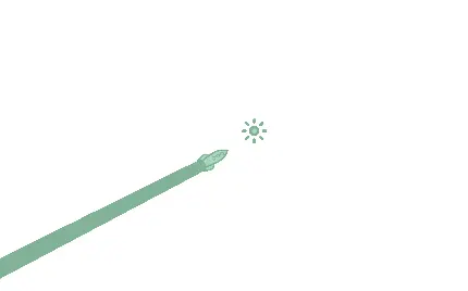 والپیمر مینیمال موشک به سمت خورشید به رنگ سبز سفید