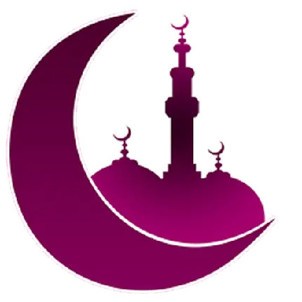 png کاملا رایگان هلال ماه رمضان و مسجد بنفش 