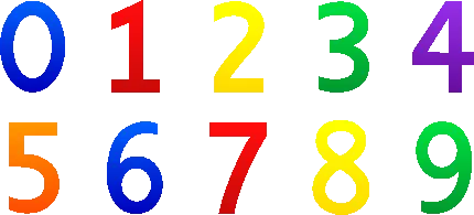 اعداد رنگارنگ و png برای کارهای گرافیکی