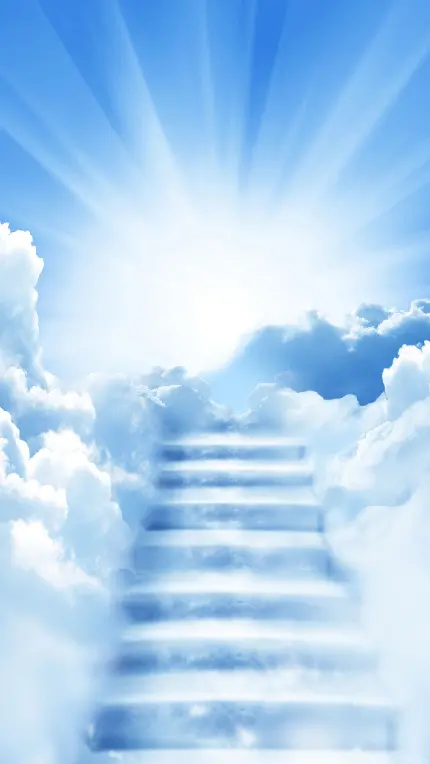 بک گراند بهشت در آن سوی پله های آسمانی برای موبایل