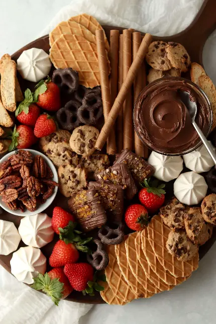 بهترین تصویر سینی دسر برای عاشقان شکلات و شیرینی آماده چاپ