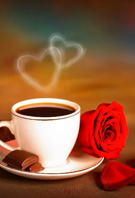 زیبا ترین پست عاشقانه Instagram طرح قهوه و شکلات