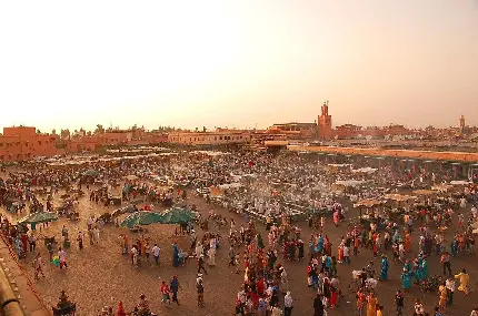 دانلود عکس بازار های بومی مراکش از بالا 2023