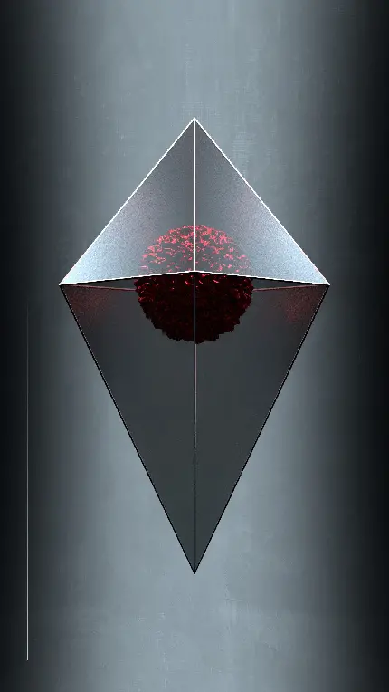 زمینه جادویی آیفون از مثلث سه بعدی شفاف شبیه الماس