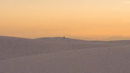 عکس تصویر زمینه صحرا در غروب با محتوای تنهایی و غم
