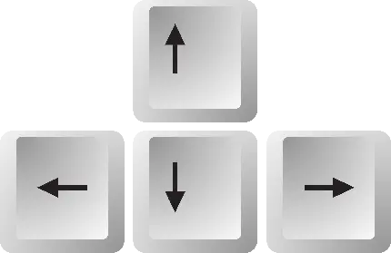 عکس فلش های دکمه کیبورد کامپیوتر