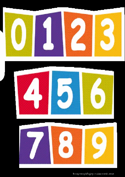 اعداد ریاضی رنگارنگ و با کیفیت